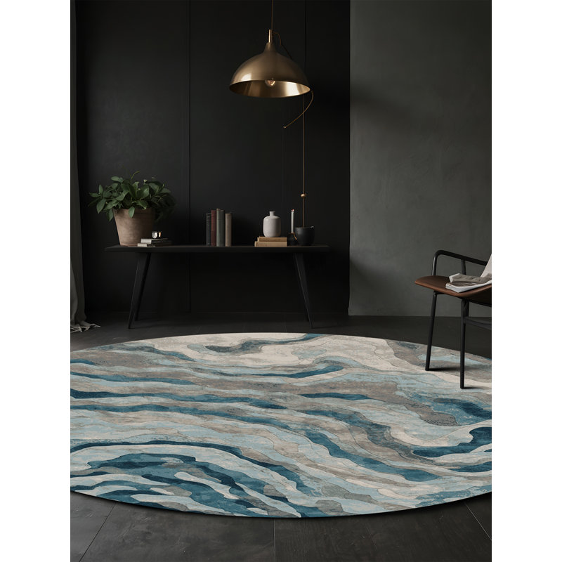 Tapis brun soyeux et moelleux, Rectangle 2 pi x 5 pi