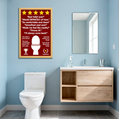 Bath & Laundry Five Star Toilet Review Canvas Print