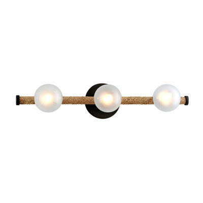 Meuble-lavaboe à lumière de bronze/naturel 3 lumières à luminosité classique 