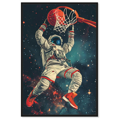Astronaut Hoops Canvas Trend Sport Wall Art by Notoriart