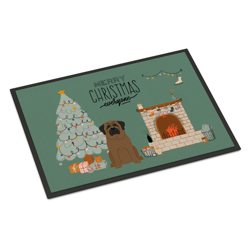 Tapis d'entrée antidérapant Inniss L 27 po x l 18 po, Bull-mastiff