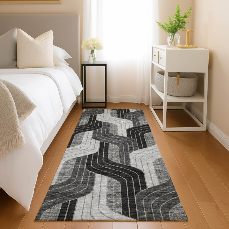Machine Washable Indoor/Outdoor Lockway ACN2422 Mid-Century Modern Rug, Runner 2'3" x 7'6"