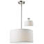 Kasey 3 - Light Nickel Unique/Statement Pendant-2052593206-2052593213