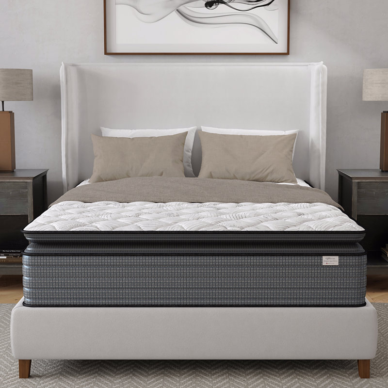 Matelas à plateau-coussin hybride 14 po, Lit simple