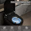 Toilettes intelligentes avec chasse d'eau automatique, en porcelaine noire, entraxe de 30,5 cm (12 po), style contemporain-136499155