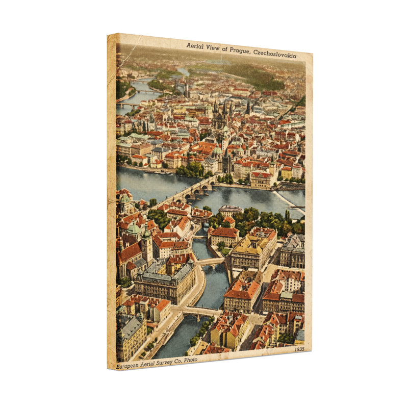 Vue aérienne de paysages urbains et de paysages pittoresques de Prague