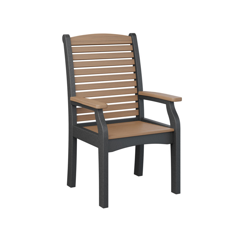 Classic Terrace Outdoor Dining Armchair, Light Brown/Black
