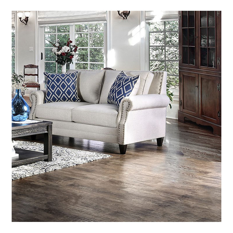 Pearce Upholstered 66.5'' Loveseat, Ivory