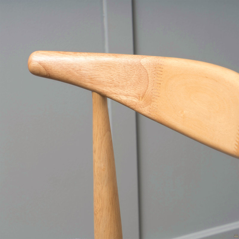 Ensemble de 2 chaises de salle à manger en bois d'hévéa avec dossier ergonomique et coussins de confort