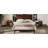 Mid-Century Modern 12 Inch Bamboo Wood Platform Bed With Wood Slat Metal Support-507144354-507144355
