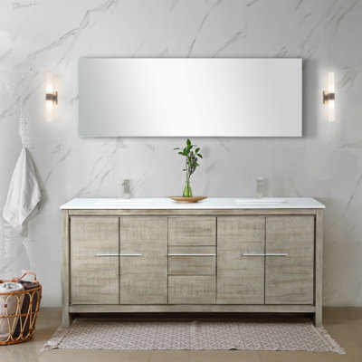 Lafarre 72"" Double Bathroom Vanity Set -  Lexora, LVLF72DRA302