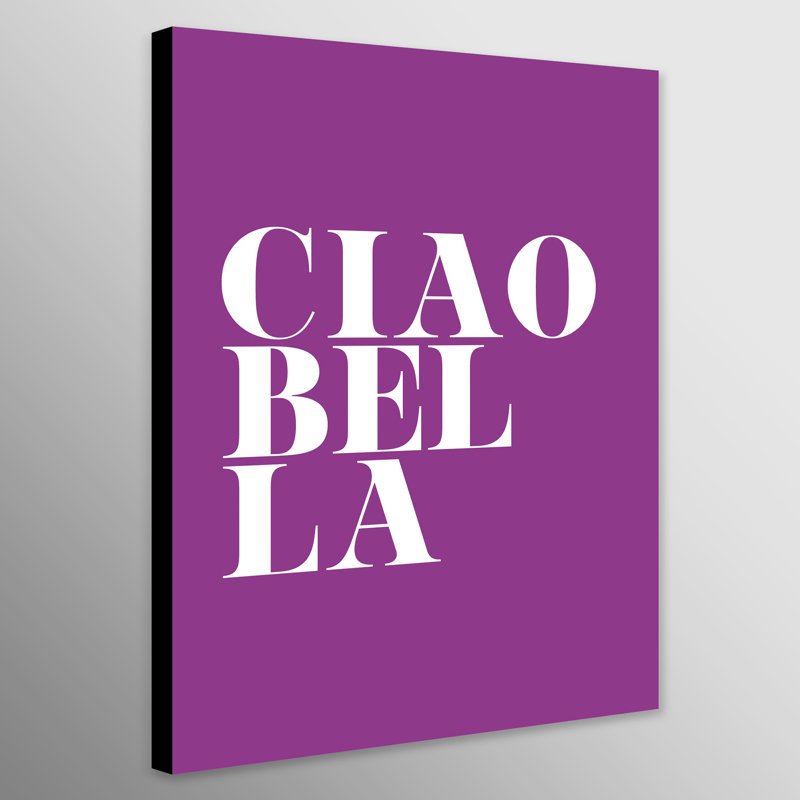 Ciao Bella Purple - Wrapped Canvas Print, 117 cm H x 81 cm W