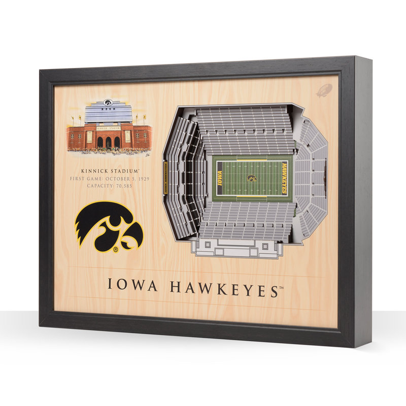 Décoration murale 25 couches NCAA, Iowa Hawkeyes