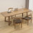 Brown Rectangular Solid Wood Dining Table-2145714591