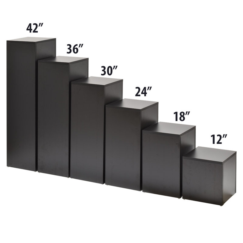 Laminate Retail Display Pedestal Stand, Noir, H 24 po x l 11,5 po