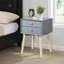 Table d'appoint, table de chevet avec 2 tiroirs, table de chevet avec rangement Mid-Century moderne, petite table de chevet-1134208443