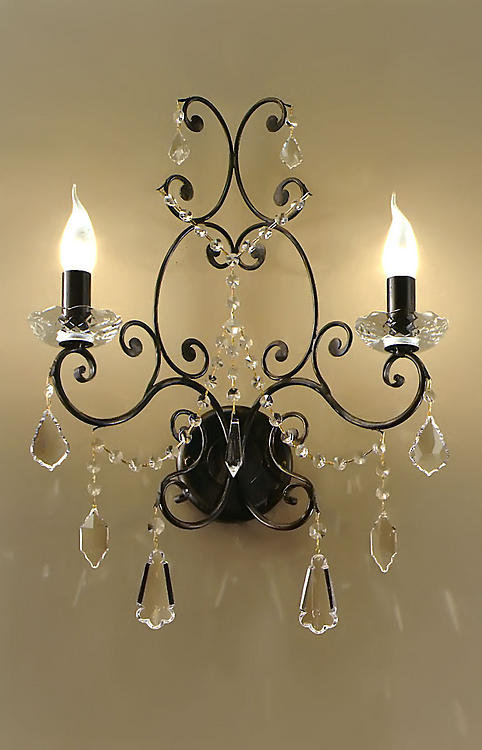 Lampe murale bougie 2 lumières
