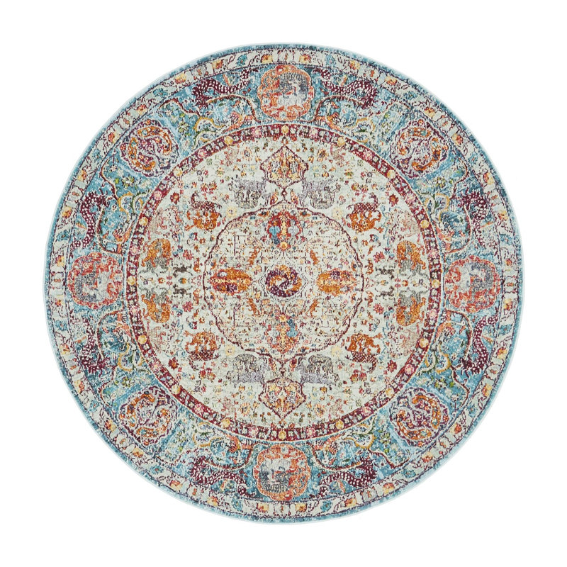 Folmar Oriental Indoor Rug, Round 5'5"