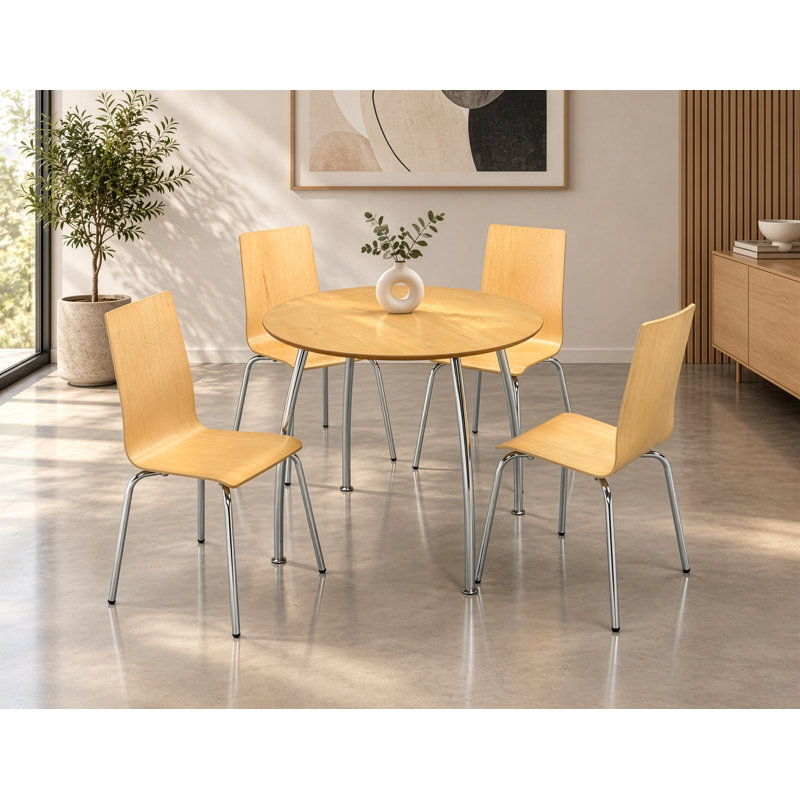 Penkridge 4 -Person Dining Set, Maple