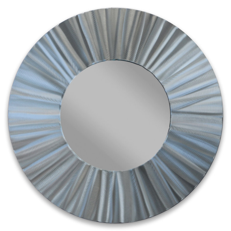 Clodfelter Metal Circle Wall Mirror