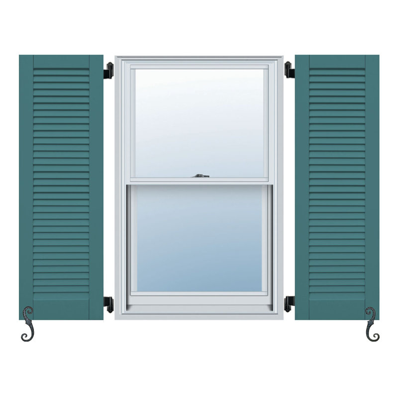 Paires de volets à persiennes à persiennes à persiennes classic Atlantic, Bleu tempête, 20 po, 32 po