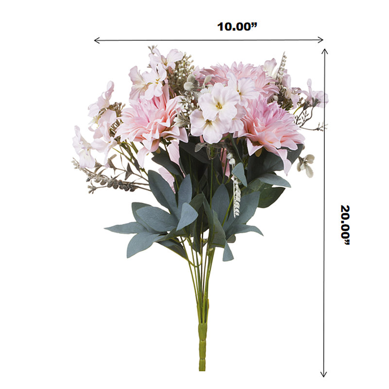 Buisson de fleurs artificielles, Rose