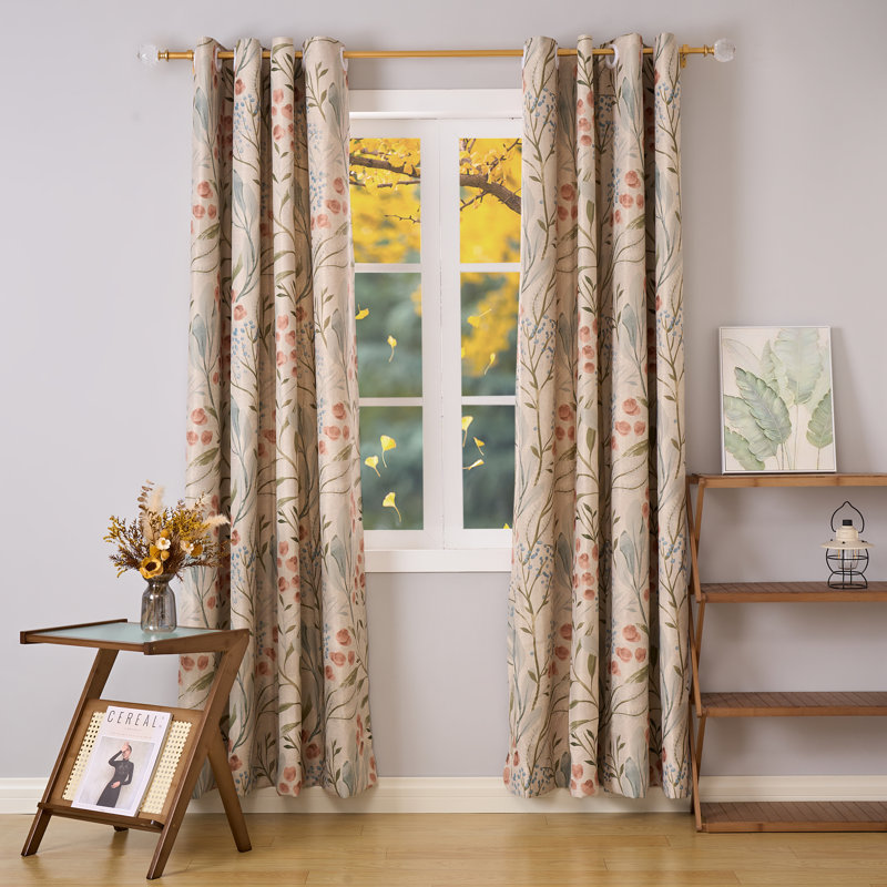Jadlynn Adjustable Overall Width x 0.75'' Diameter Single Curtain Rod, 48" - 86", Gold