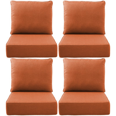 Ensemble de coussins et oreillers épais Allo 61 x 61 x 15 cm - Siège profond, intérieur/extérieur, résistant à l'eau et à la décoloration
