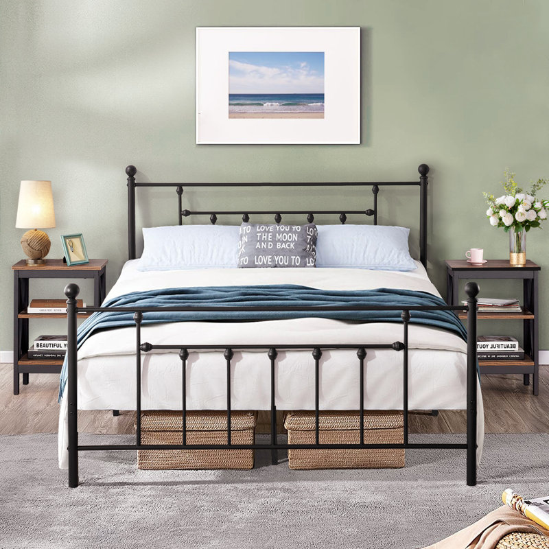 Kempst Steel Piece Bedroom Set, Brown, Queen