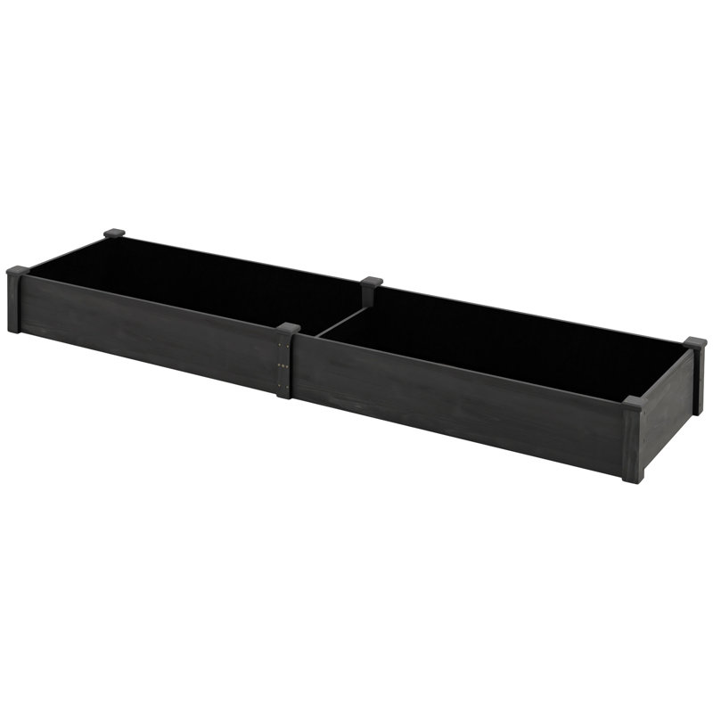 Ensemble de lit de jardin surélevé en bois 8 pi 2 po Outsunny