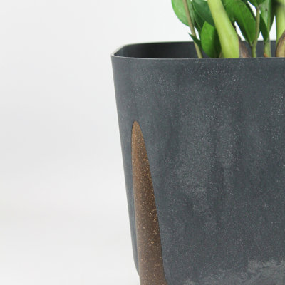 Telisha Planter Contemporary Concrete Effect Recycled Garden Pot