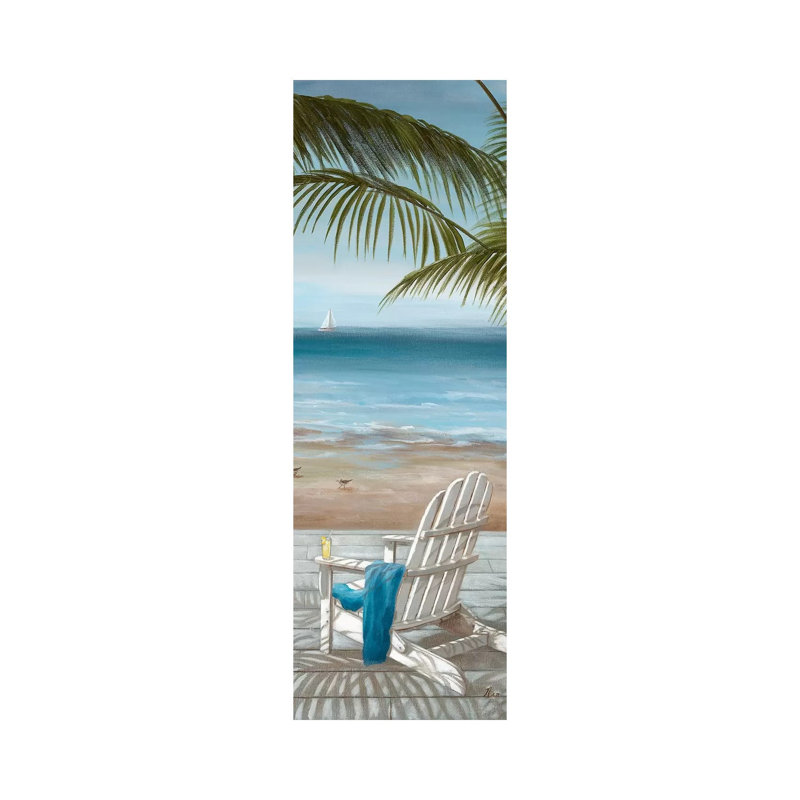 Walk On The Beach II by Nan - Panoramic Painting on Canvas, 121.92 cm H x 40.64 cm W x 1.91 cm D, Wrapped Canvas