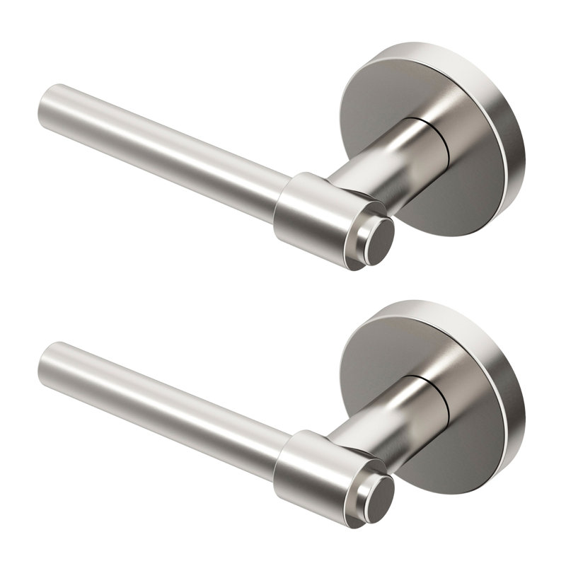 Levier de porte simple Zen Zen, Nickel brossé
