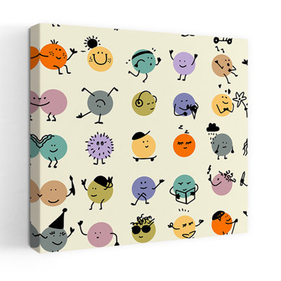 «Happy Dot Char Charts», impression d'art fantaisiste et coloré