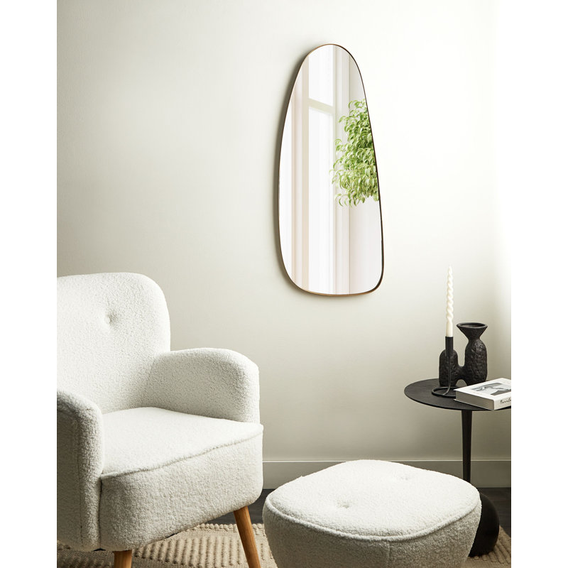 Octaviah Metal Asymmetrical Wall Mirror, Gold