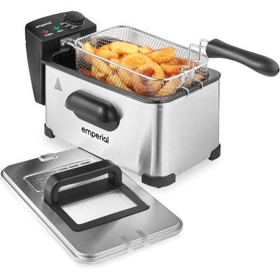 Emperial 3L Deep Fat Fryer with Adjustable Temperature Control, Non-stick Removable Oil Container & Basket - 2000W