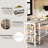 3 Piece Bar Table Set, Kitchen Dining Table Set For 2, Bar Table And Chairs Set With PU Upholstery Stool And 4 Open Storage Shelves, Pub Table Set For Small Space, Grey