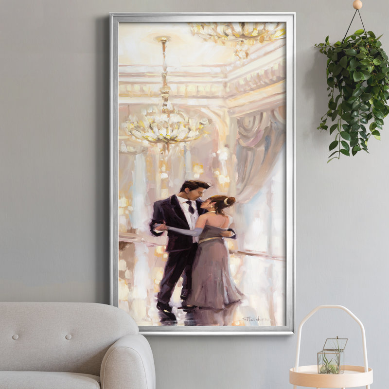 Just The Two Of Us - peinture sur toile encadrée, H 22,5 po x l 42,5 po x P 1,5 po, Argent