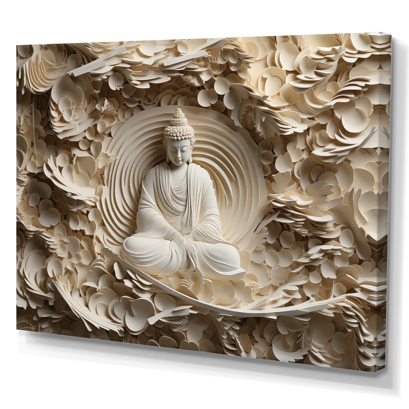Simple Buddhism Statue I On Canvas Print, Wrapped Canvas, 34" H x 44" W x 1.5" D