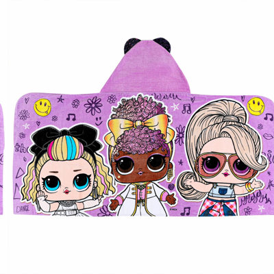 Purple Queen Kids Hooded Towel - 24x50 Inch Bath & Beach Fun
