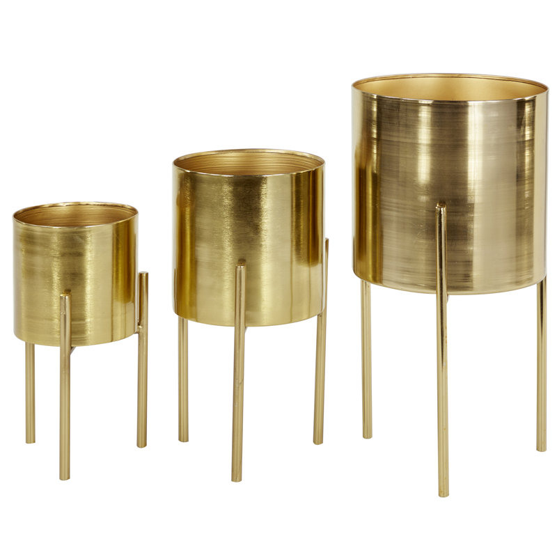 Persinger Pot Planter, Gold
