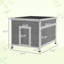 En bois avec cage de toit ouverte, plancher amovible, portes doubles, 30 po x 38 po x 30 po