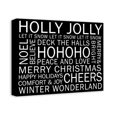 «Christmas Sayings», impression sur toile tendue
