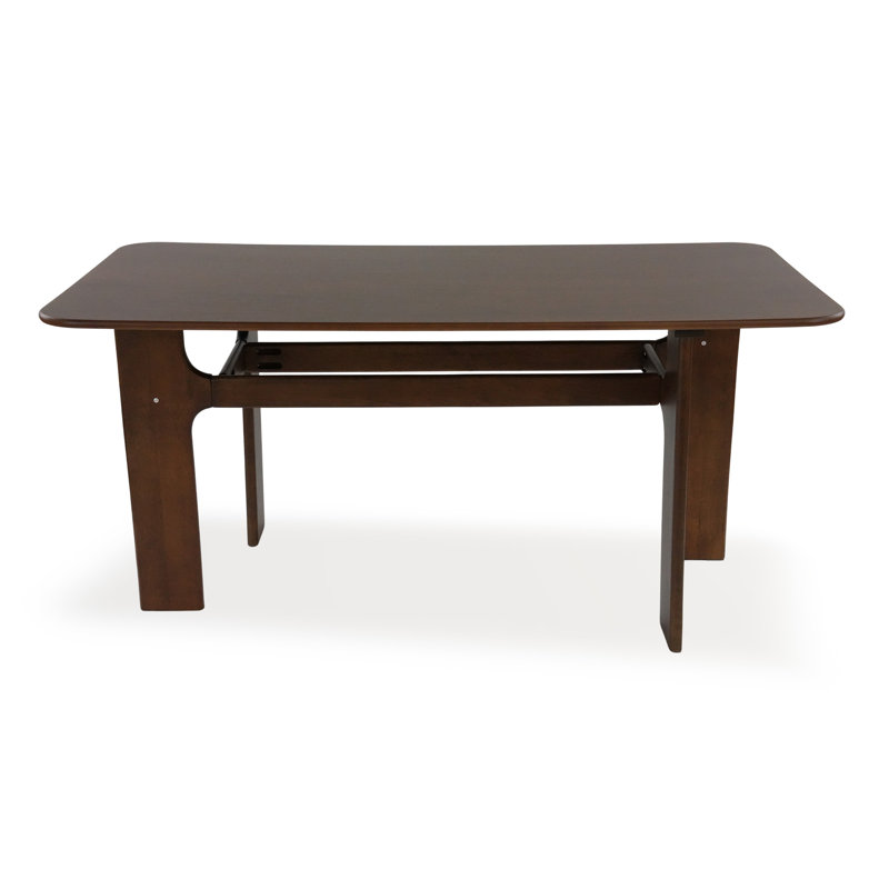 Table de salle à manger de style campagnard en noyer de 63 pouces pour 4 à 6 personnes