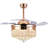 Maplewood 42" Crystal Ceiling Fan with 4-Blades, Quiet DC Motor w 6 Speed, Remote Control-587339406