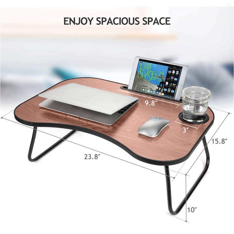 Portable Lap Desk, Brown/Black