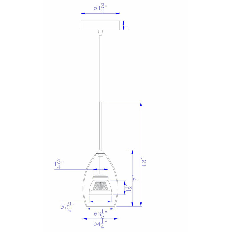 Luminaire suspendu conique à 1 lumière Lambdin, Ambre / fumée