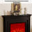 French-style creamy home and homestay electric fireplace core with simulated flames-129634090-129634091