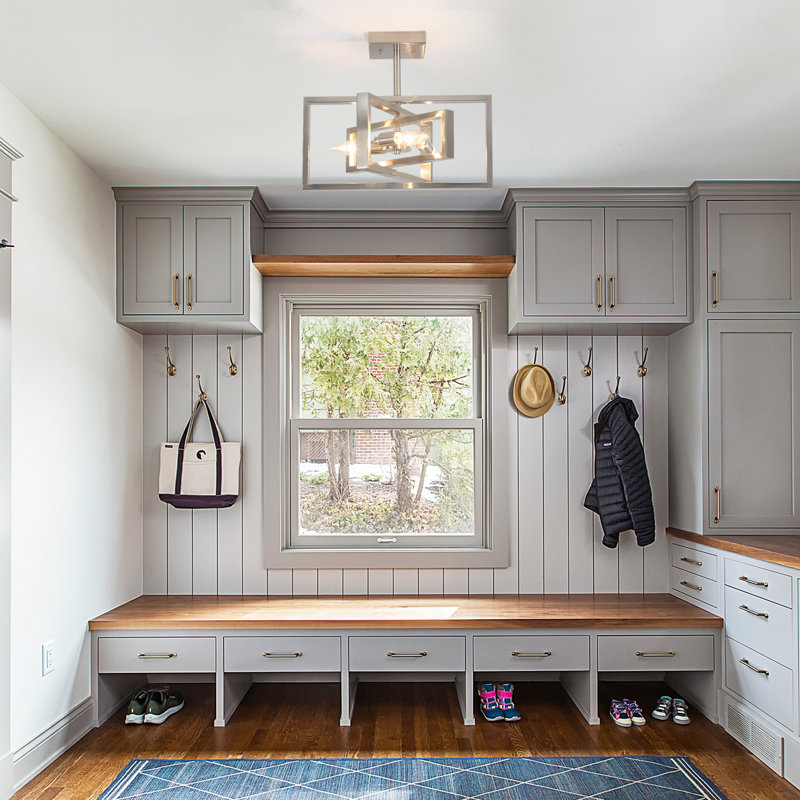 Ekber Semi Flush Mount, Nickel