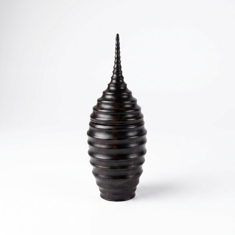 Ebony Wood Collection Wood Jar